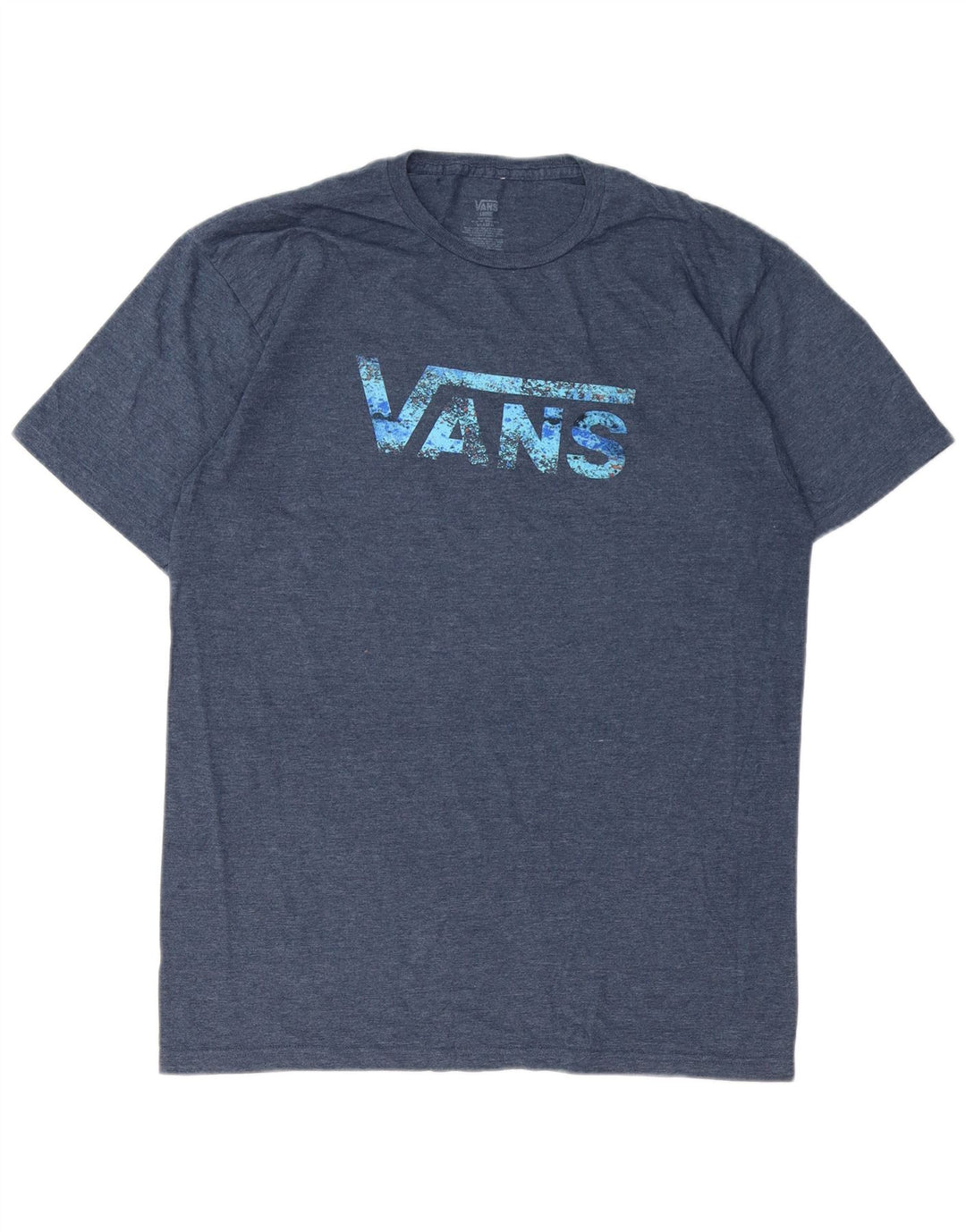 VANS Mens Graphic T-Shirt Top Large Navy Blue