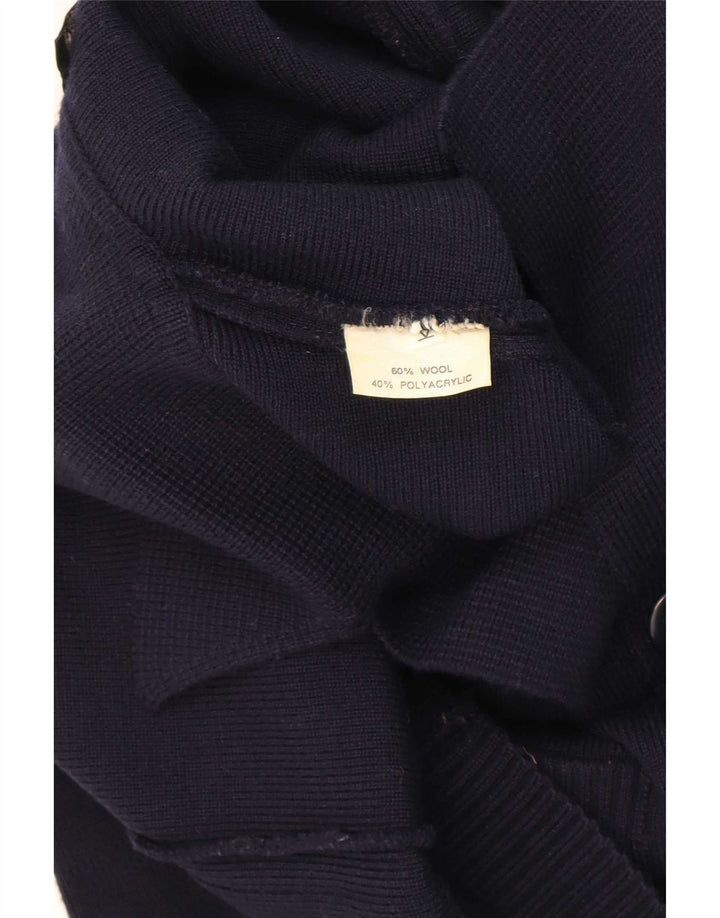 Paul & Shark Mens Double Breasted Cardigan Sweater Medium Navy Blue Wool