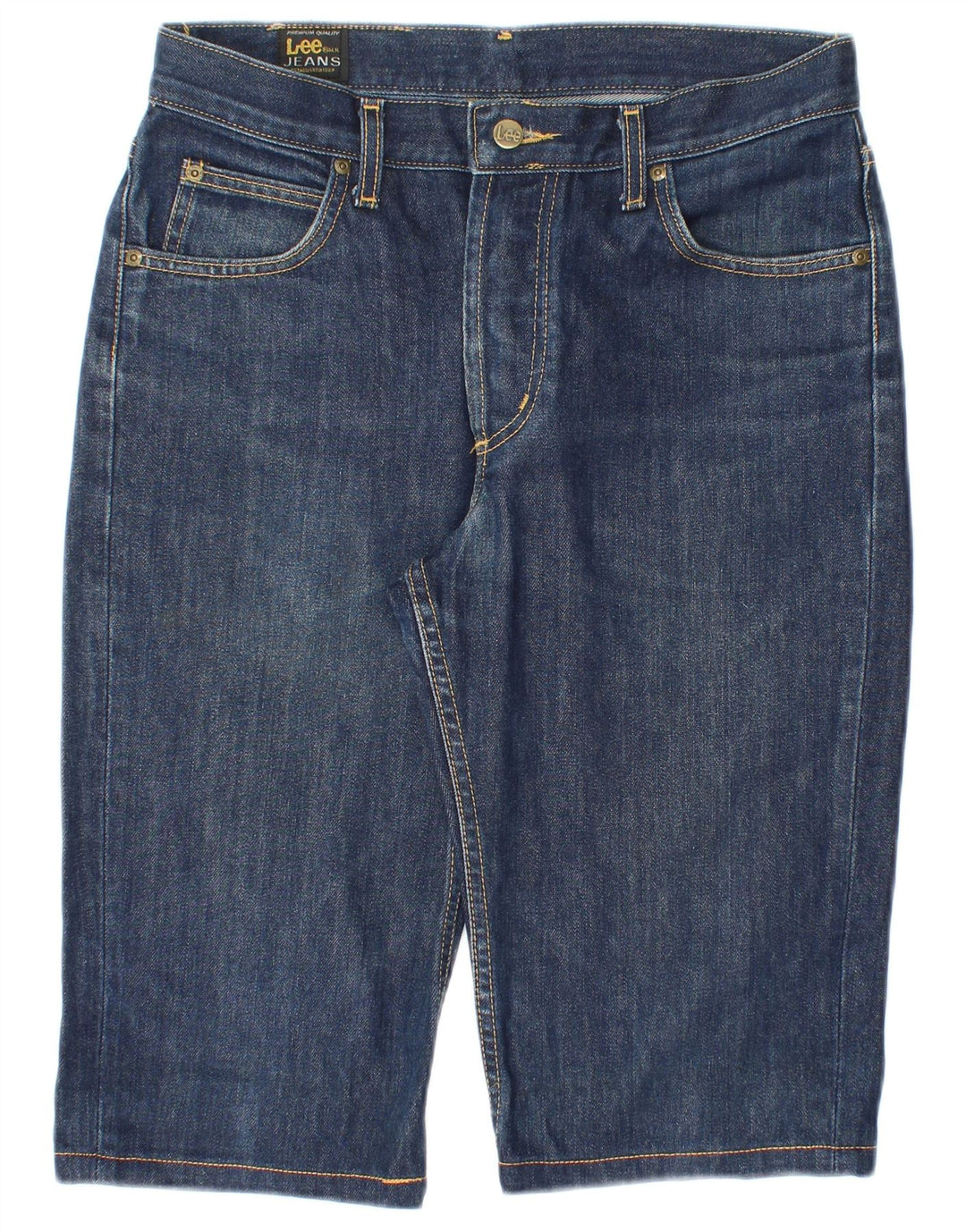 LEE Mens Detroit Denim Shorts W32 Medium Blue Cotton