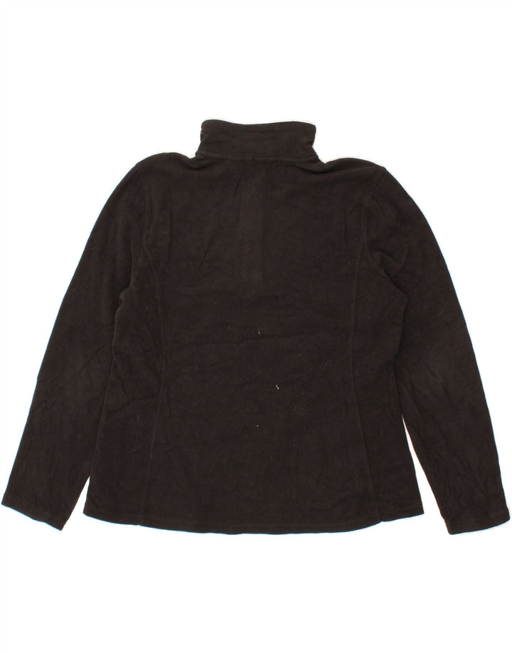 EDDIE BAUER Womens Zip Neck Fleece Jumper UK 18 XL Black Polyester Vintage Eddie Bauer and Second-Hand Eddie Bauer from Messina Hembry 