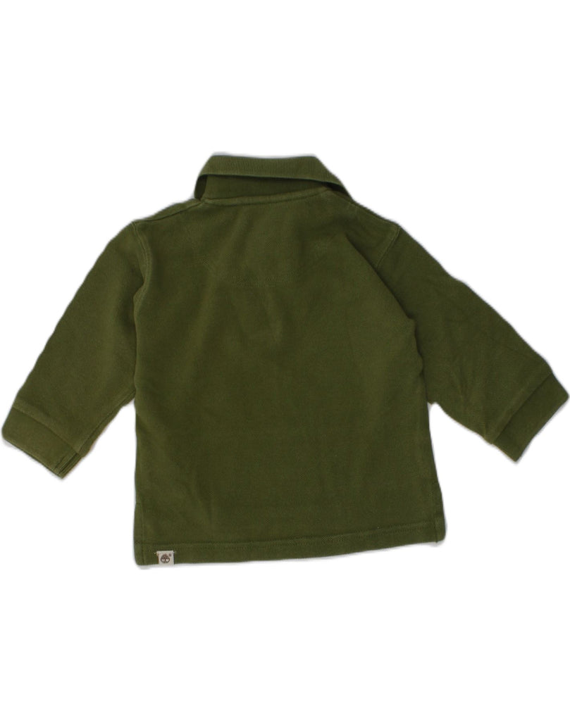 TIMBERLAND Baby Boys Long Sleeve Polo Shirt 6-9 Months Green Cotton | Vintage Timberland | Thrift | Second-Hand Timberland | Used Clothing | Messina Hembry 