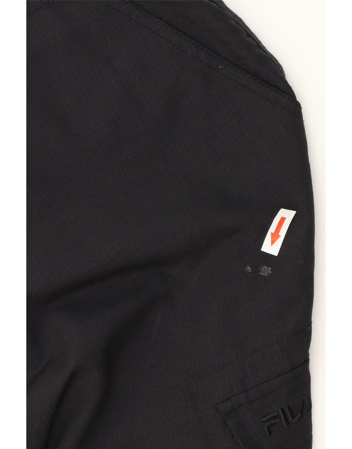FILA Mens Cargo Shorts Small W32  Black Polyester