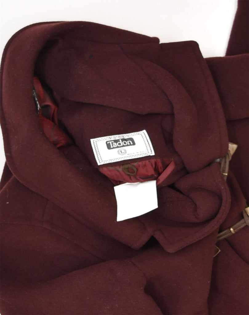 TADON Womens Duffle Jacket EU 50 3XL Burgundy Wool | Vintage | Thrift | Second-Hand | Used Clothing | Messina Hembry 