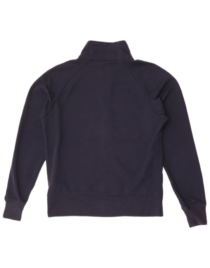 Champion Womens Tracksuit Top Jacket UK 10 Small Navy Blue Cotton