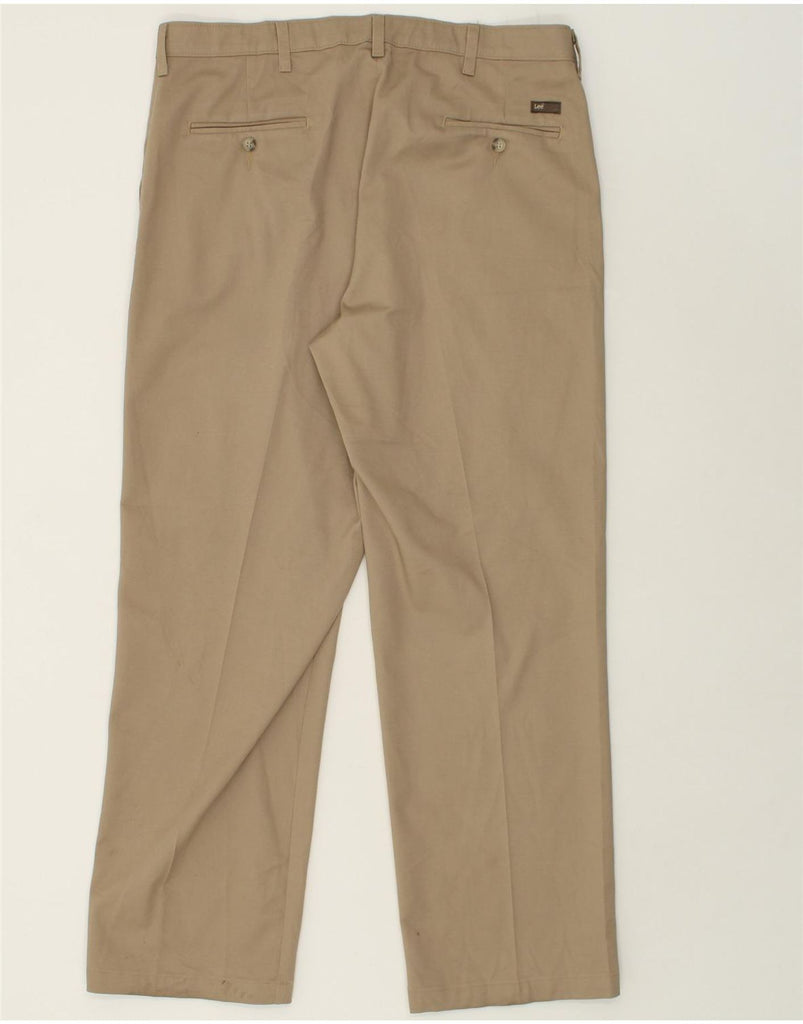 LEE Mens Straight Chino Trousers W36 L32 Beige Cotton | Vintage Lee | Thrift | Second-Hand Lee | Used Clothing | Messina Hembry 