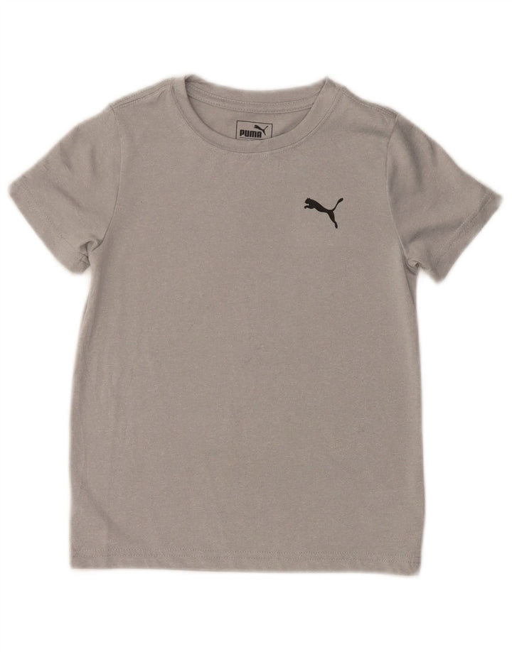 PUMA Boys T-Shirt Top 5-6 Years Grey Polyester