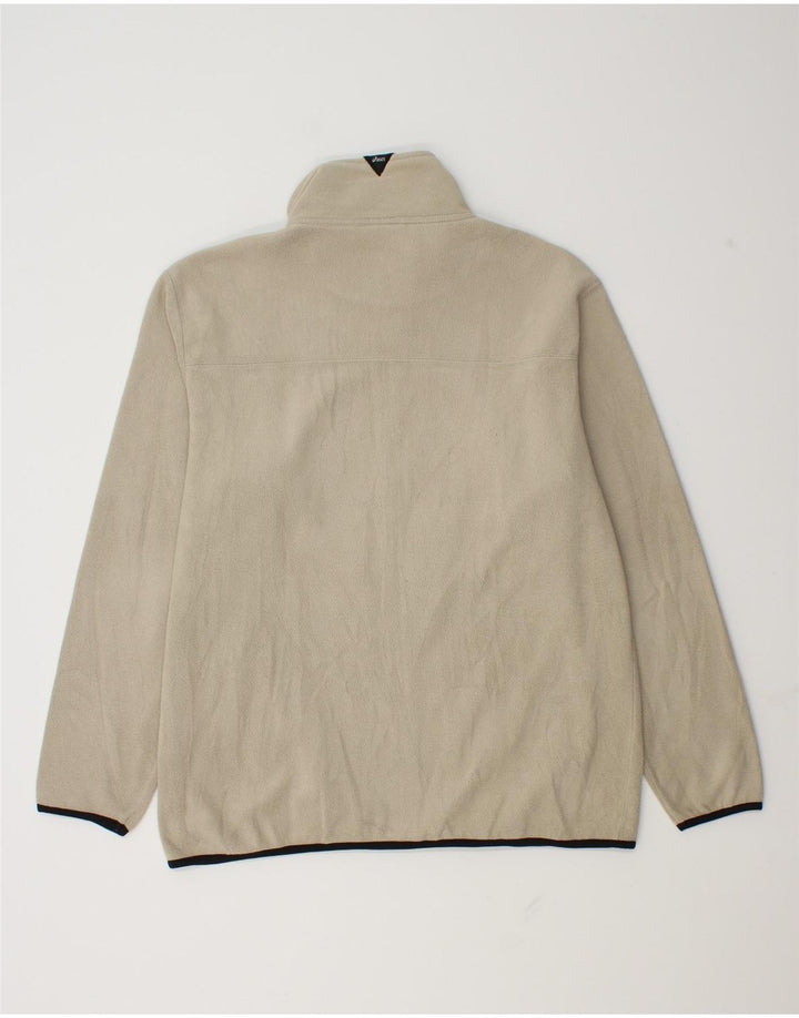 Asics Mens Fleece Jacket UK 40 Large Beige Polyester