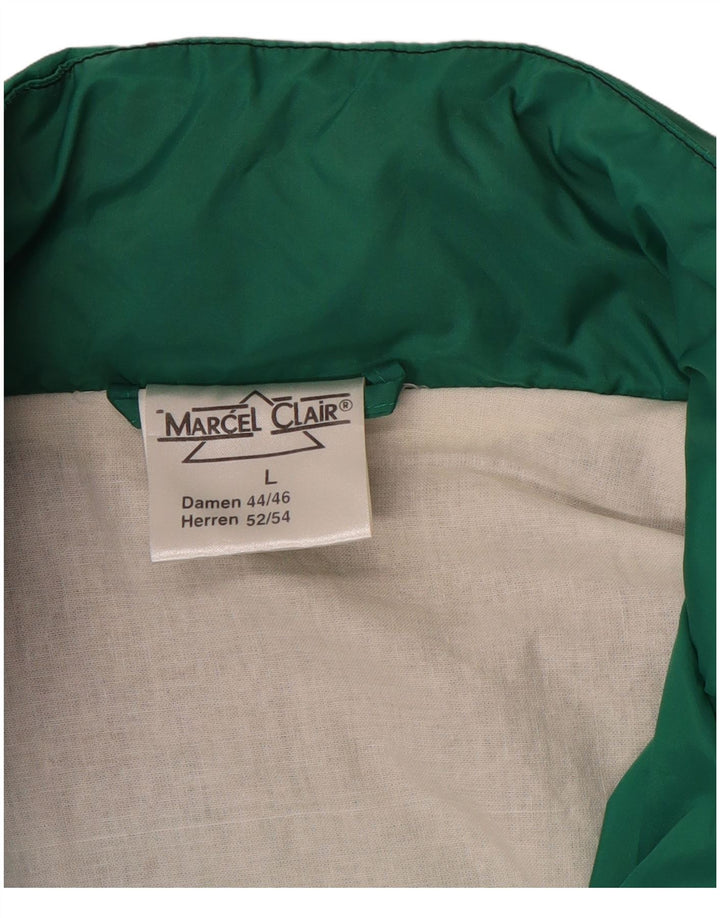 MARCEL CLAIR Mens Hooded Anorak Jacket UK 40 Large Green Colourblock