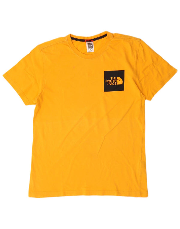 The North Face Mens Graphic T-Shirt Top Medium Yellow Cotton