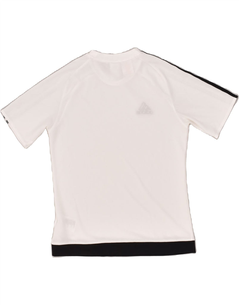 ADIDAS Boys Climalite T-Shirt Top 13-14 Years White Polyester | Vintage Adidas | Thrift | Second-Hand Adidas | Used Clothing | Messina Hembry 