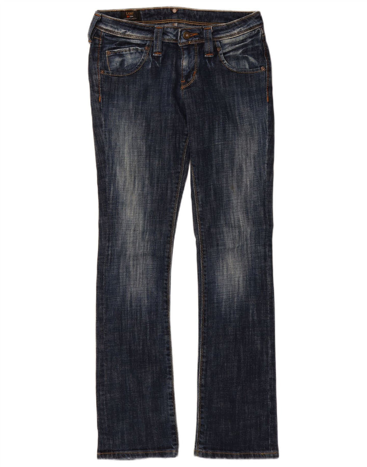 LEE Womens Low Waist Bootcut Jeans W29 L33 Navy Blue Cotton