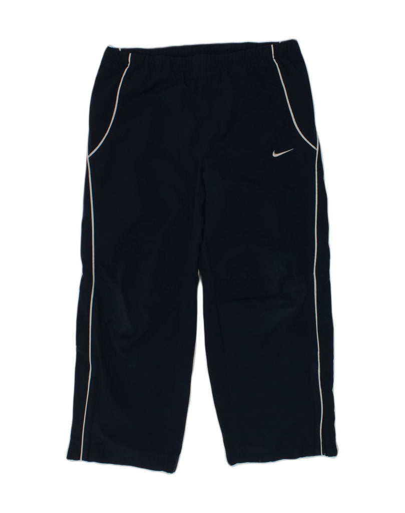 NIKE Boys Tracksuit Trousers 6-7 Years Large  Navy Blue Polyester | Vintage Nike | Thrift | Second-Hand Nike | Used Clothing | Messina Hembry 