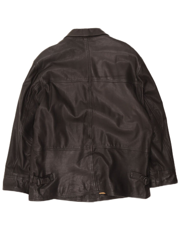 Vintage Mens Leather Jacket UK 38 Medium Black Leather