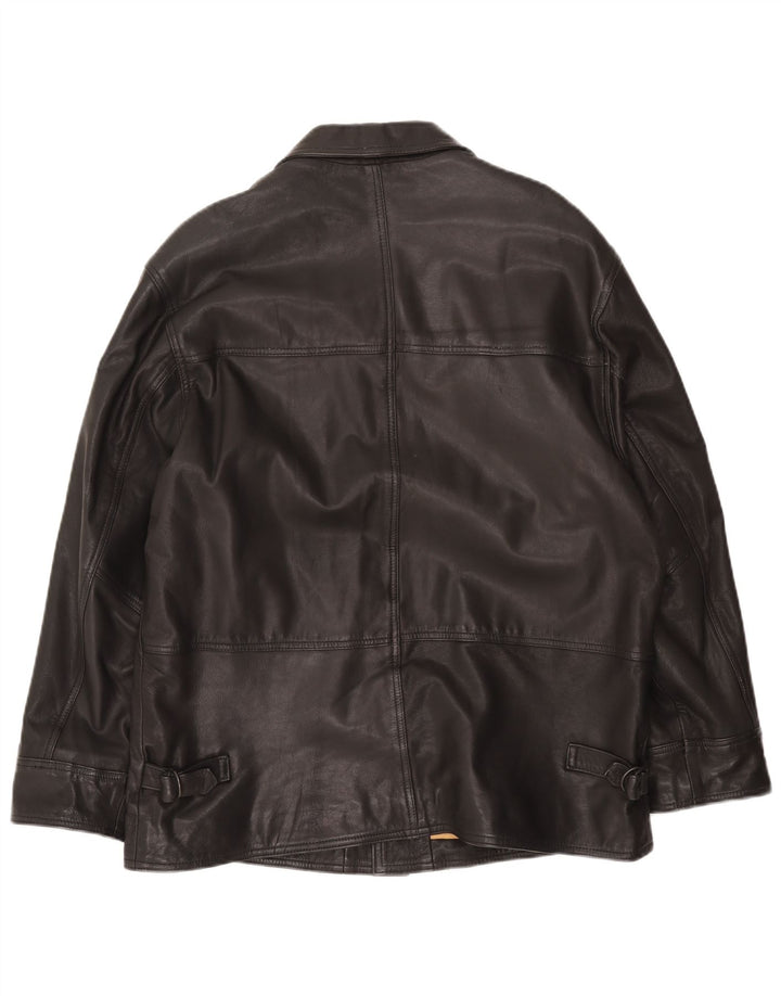 Vintage Mens Leather Jacket UK 38 Medium Black Leather