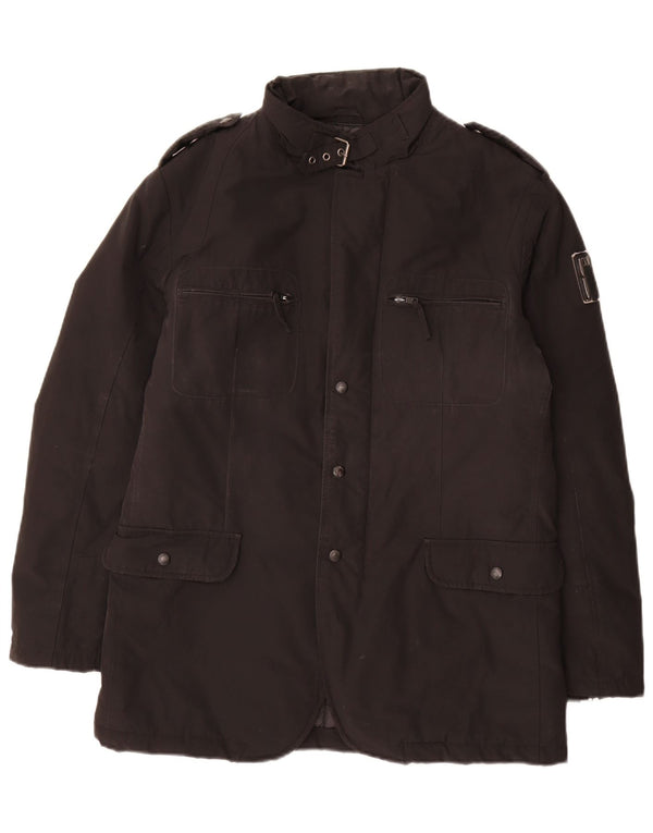 Bomboogie Mens Military Padded Jacket UK 42 XL Black Polyester