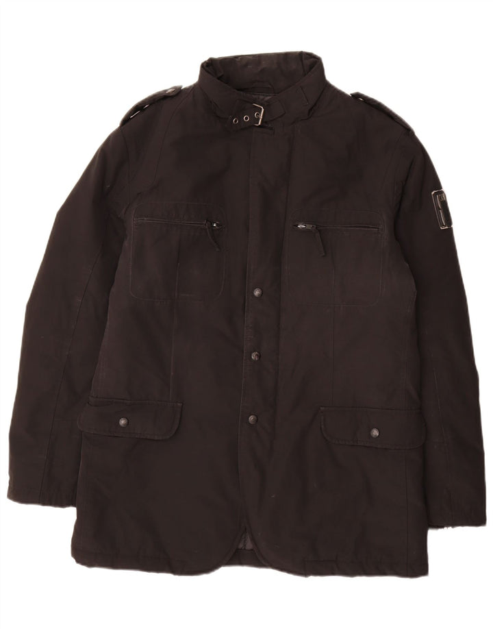 Bomboogie Mens Military Padded Jacket UK 42 XL Black Polyester