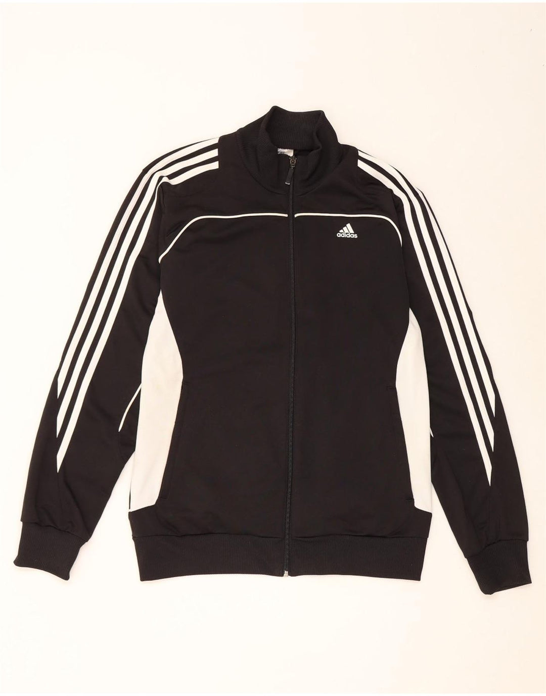 Adidas Mens Tracksuit Top Jacket UK 40/42 Medium Black Colourblock