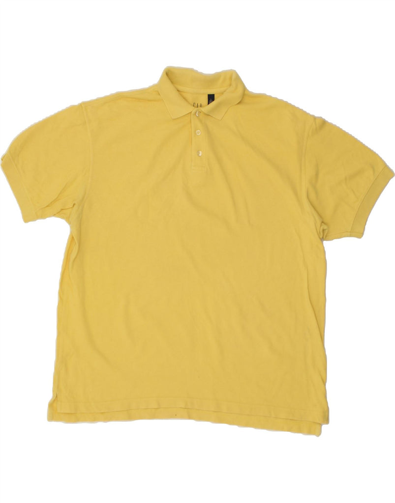 GAP Mens Polo Shirt Large Yellow Cotton Vintage Gap and Second-Hand Gap from Messina Hembry 