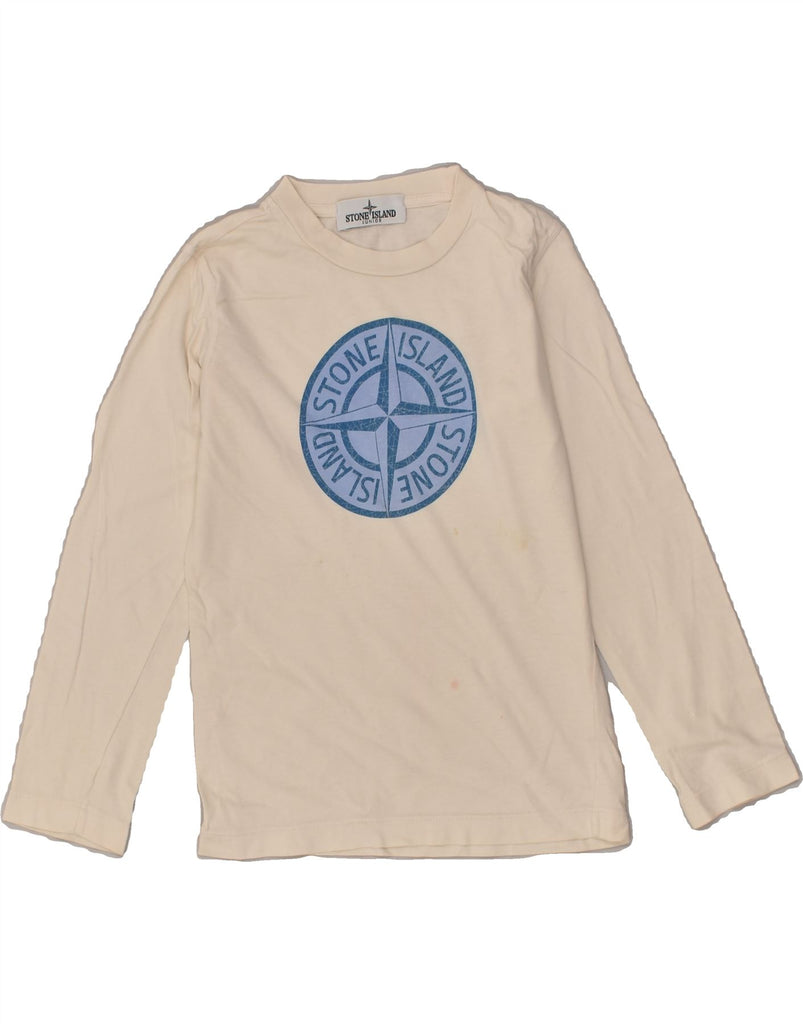 STONE ISLAND Boys Graphic Top Long Sleeve 4-5 Years Off White | Vintage Stone Island | Thrift | Second-Hand Stone Island | Used Clothing | Messina Hembry 
