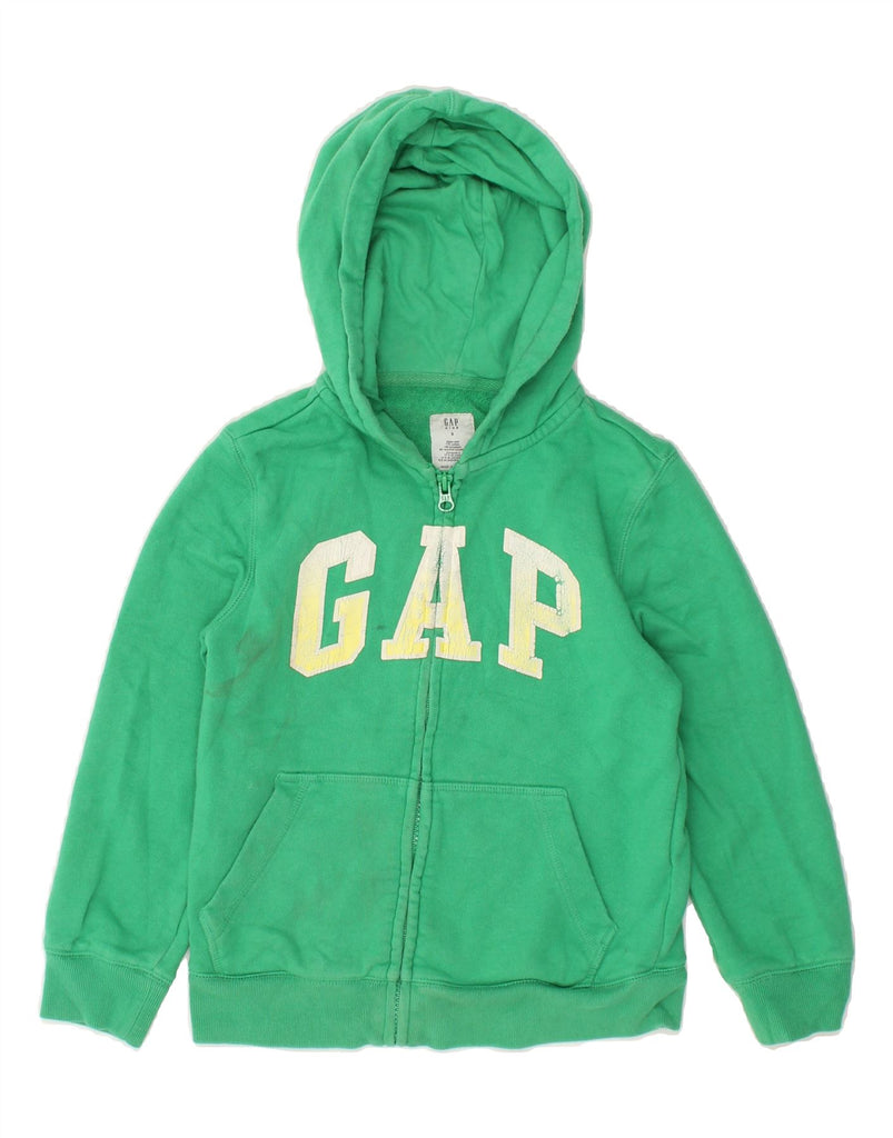 GAP Boys Graphic Zip Hoodie Sweater 11-12 Years Small Green | Vintage Gap | Thrift | Second-Hand Gap | Used Clothing | Messina Hembry 