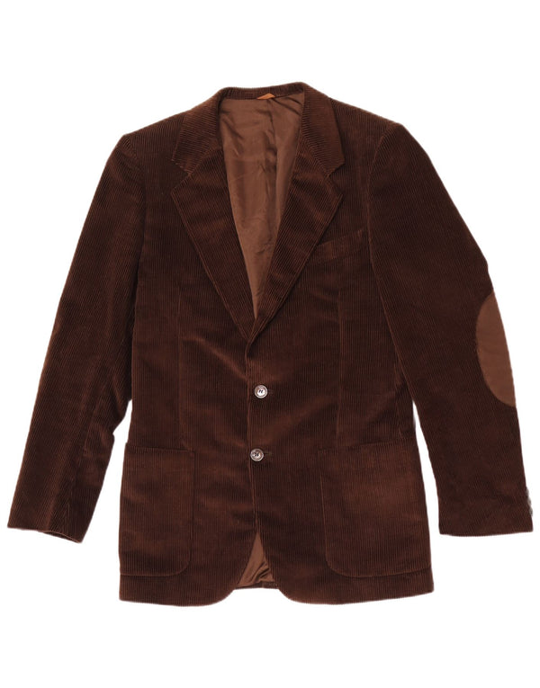 Vintage Mens 2 Button Corduroy Blazer Jacket UK 36 Small Brown