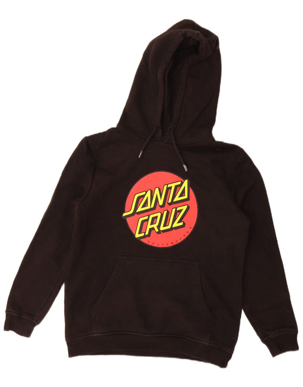 Santa Cruz Boys Graphic Hoodie Jumper 11-12 Years Black Cotton