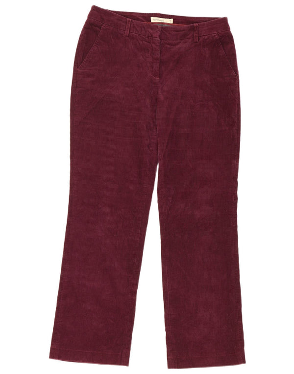 Henry Cottons Womens Corduroy Trousers IT 44 Medium W32 L30 Burgundy