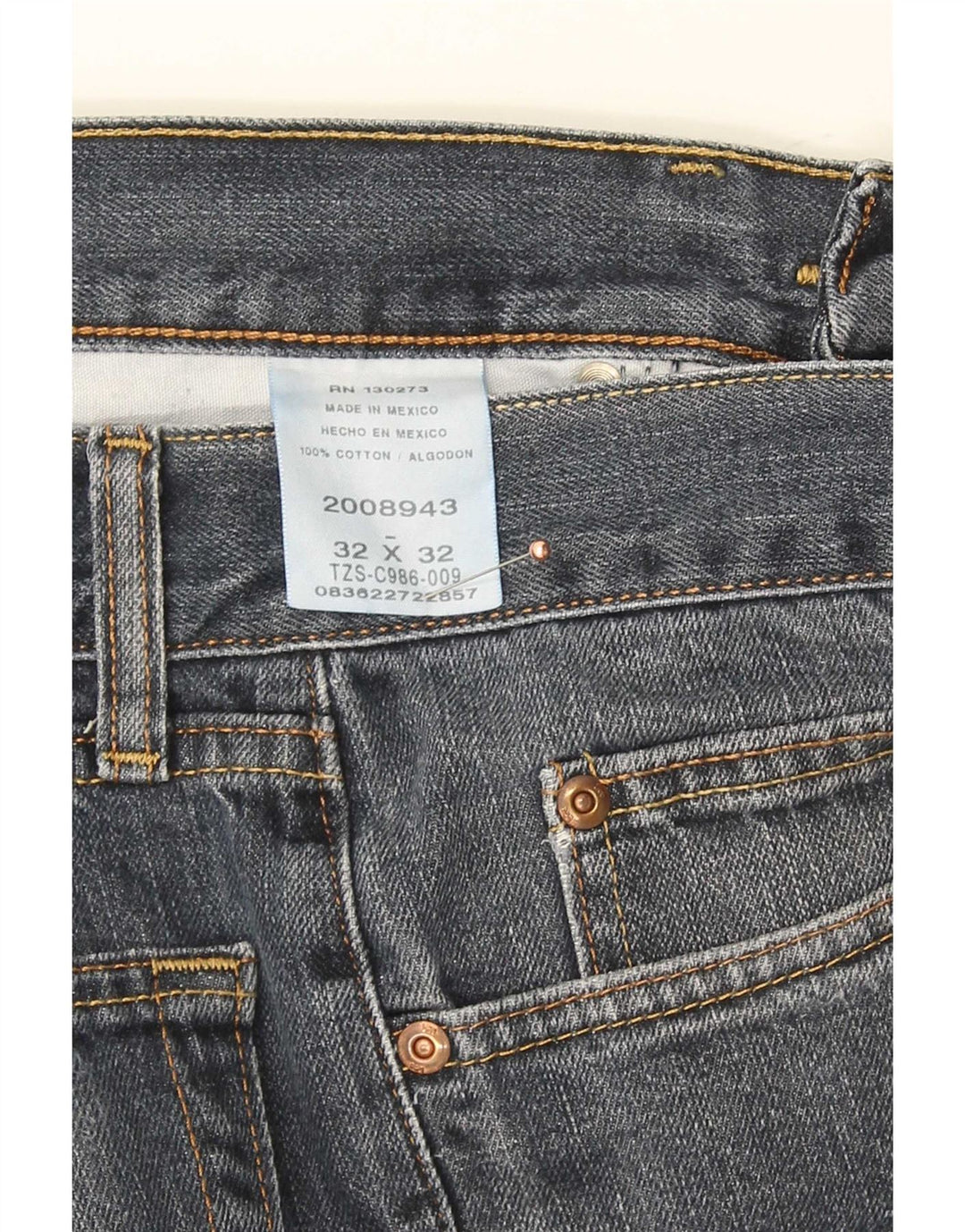 Lee Mens Straight Jeans W32 L32 Blue Cotton