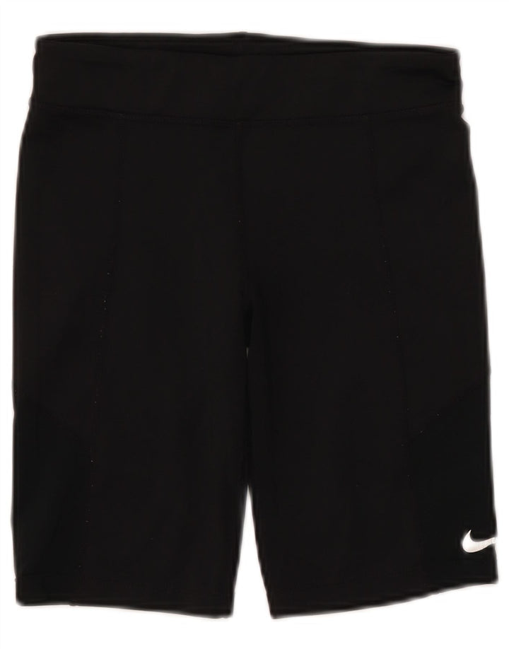 NIKE Girls Sport Shorts 12-13 Years Large  Black Polyester