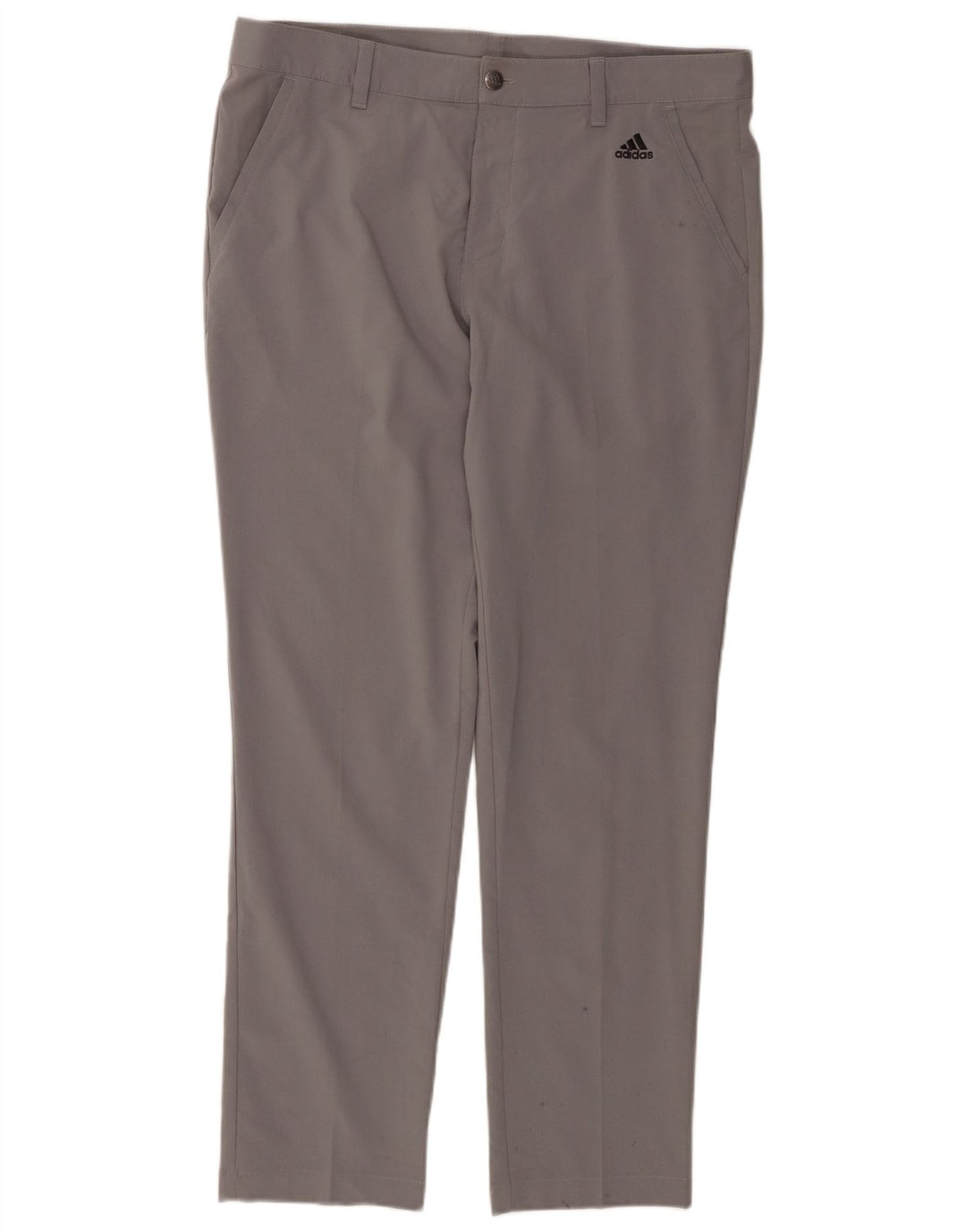 ADIDAS Mens Slim Chino Trousers W34 L30 Grey Cotton