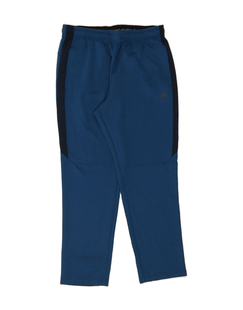 RUSSELL ATHLETIC Mens Dri-Power Tracksuit Trousers Large Blue Colourblock Vintage Russell Athletic and Second-Hand Russell Athletic from Messina Hembry 