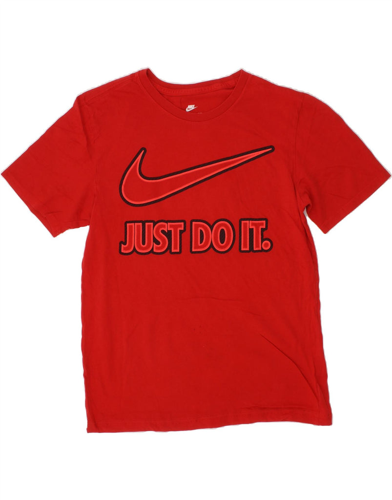 NIKE Mens Athletic Cut Graphic T-Shirt Top Small Red Cotton Vintage Nike and Second-Hand Nike from Messina Hembry 
