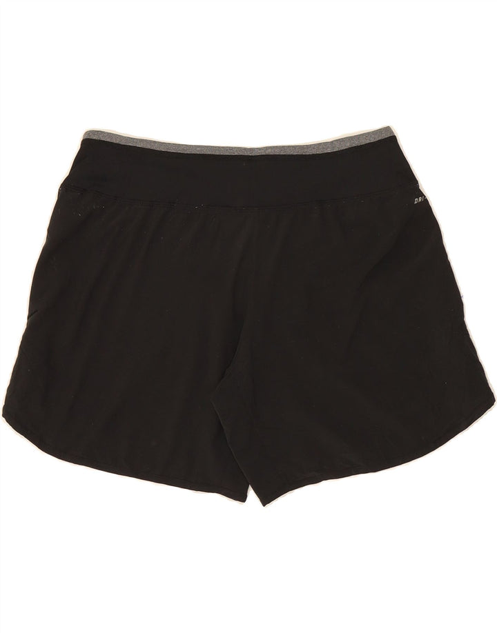 NIKE Womens Dri Fit Sport Shorts UK 14 Medium Black Polyester
