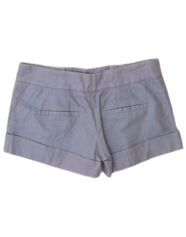 Topshop Womens Low Waist Hot Pants UK 10 Small W30 Blue Viscose