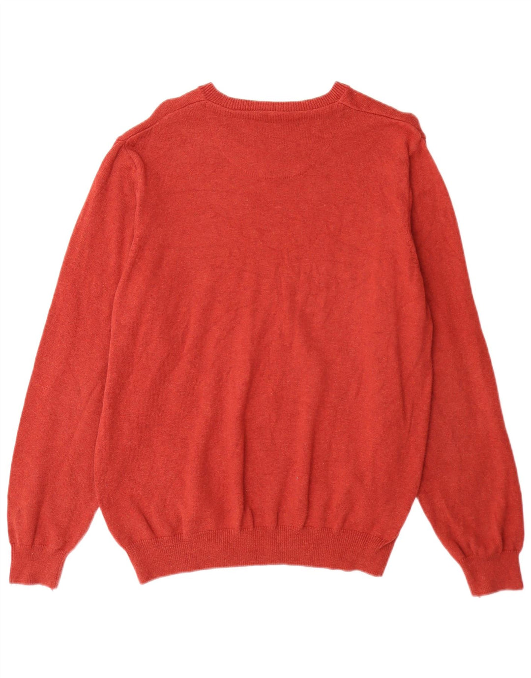 Marks & Spencer Mens Boat Neck Jumper Sweater Large Red Cotton