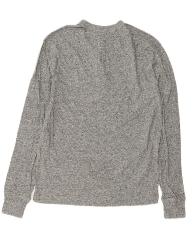 J. CREW Mens Top Long Sleeve Small Grey Flecked Cotton