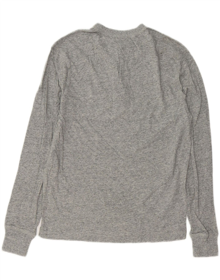 J. CREW Mens Top Long Sleeve Small Grey Flecked Cotton