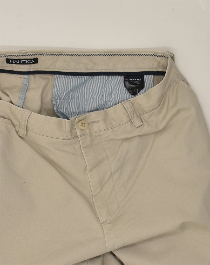 NAUTICA Womens Straight Chino Trousers W36 L34  Beige Cotton | Vintage Nautica | Thrift | Second-Hand Nautica | Used Clothing | Messina Hembry 