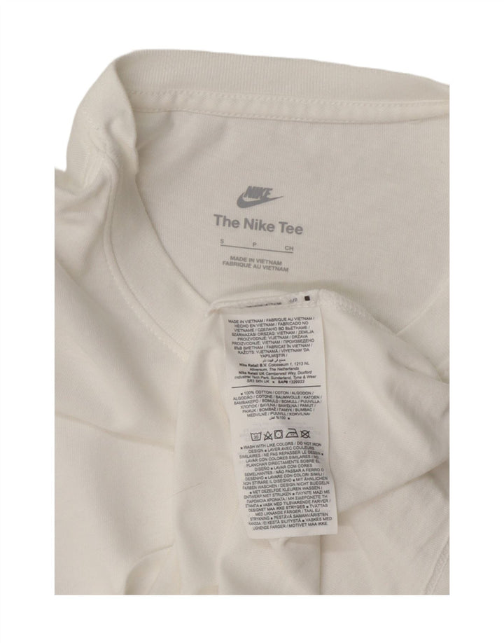 Nike Womens T-Shirt Top UK 10 Small White Cotton