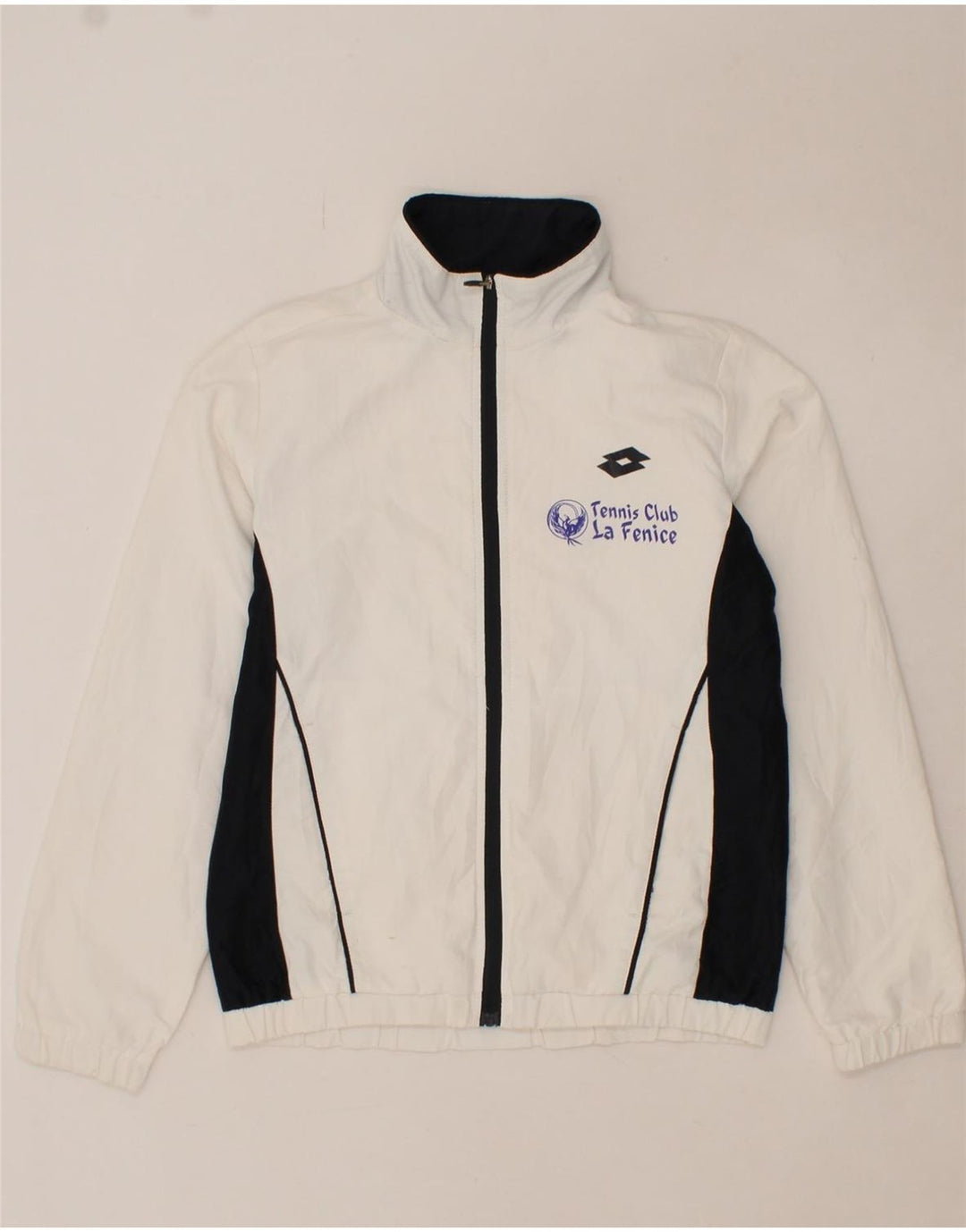 LOTTO Womens Tracksuit Top Jacket UK 14 Large White Colourblock Vintage Lotto and Second-Hand Lotto from Messina Hembry 