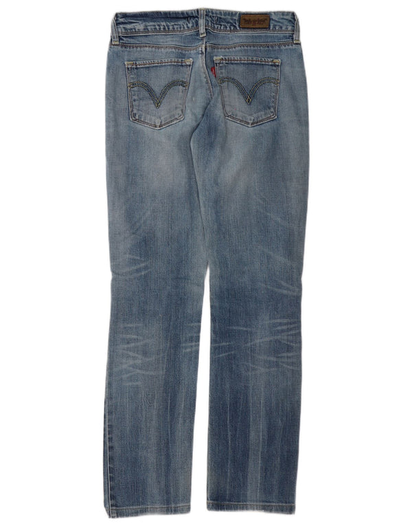 Levi's Womens 571 Distressed Slim Jeans W29 L31 Blue Cotton