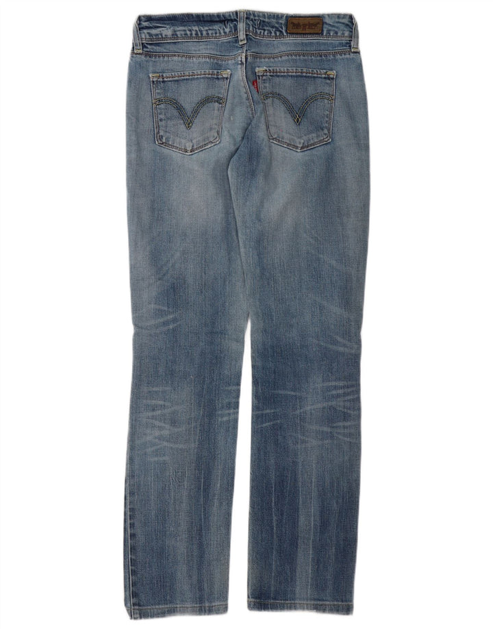 Levi's Womens 571 Distressed Slim Jeans W29 L31 Blue Cotton