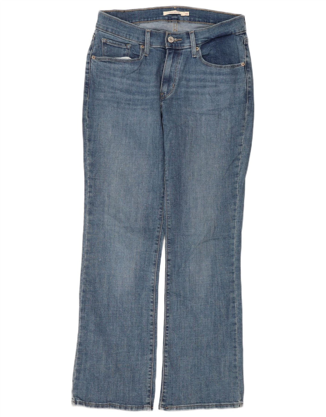 Levi's Womens Curvy Bootcut Jeans W30 L30 Blue Cotton