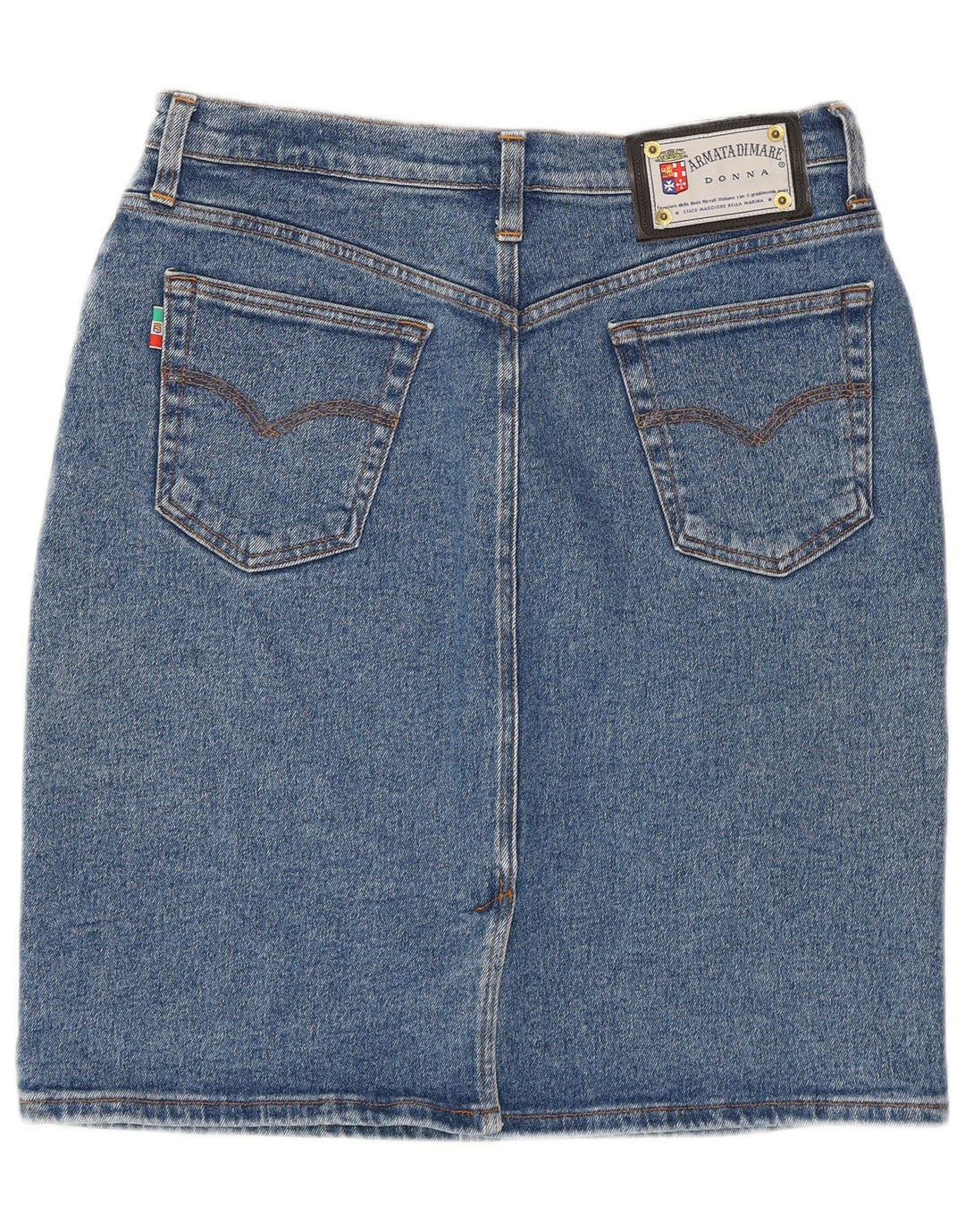 Armata Di Mare Womens Denim Skirt W32 Large Blue
