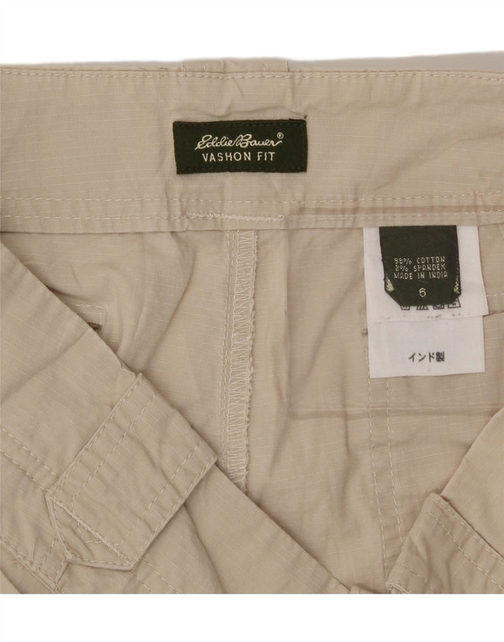 EDDIE BAUER Womens Vashon Fit Cropped Trousers US 6 Medium W32 L24 Beige Vintage Eddie Bauer and Second-Hand Eddie Bauer from Messina Hembry 