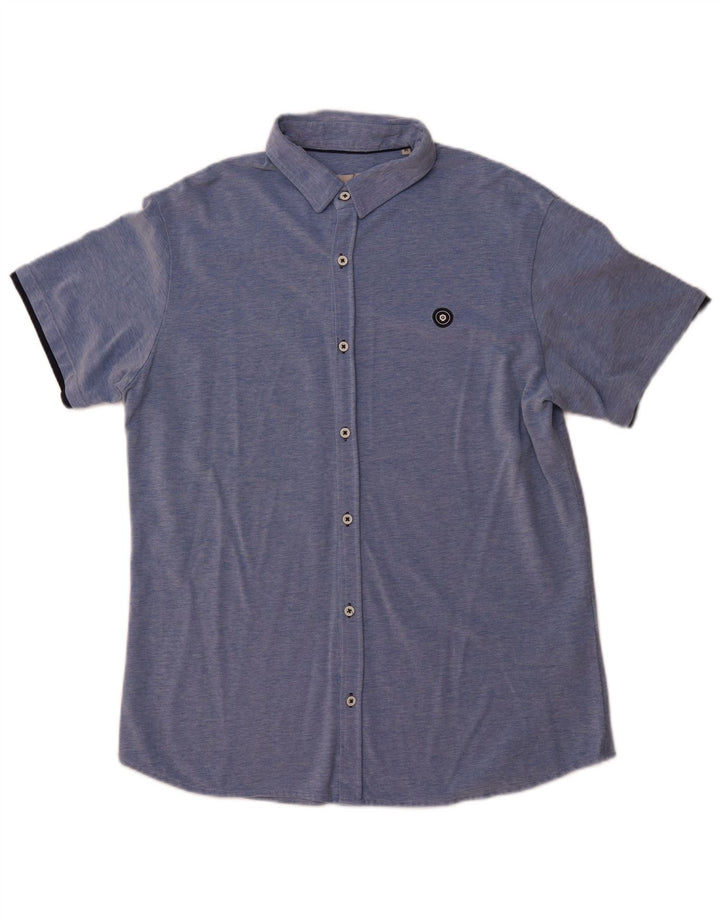 JACK & JONES Mens Slim Fit Shirt XL Blue Cotton