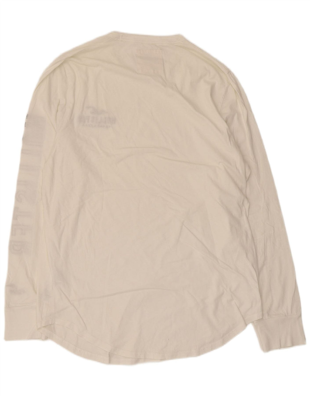 Hollister Mens Graphic Top Long Sleeve XL White Cotton