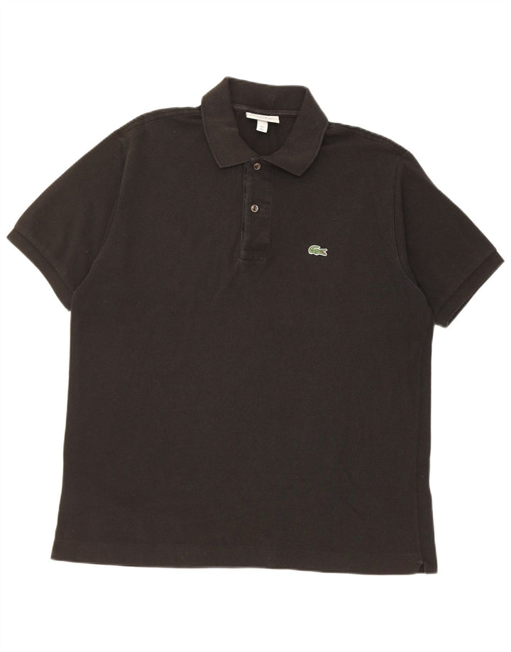 Lacoste Mens Classic Fit Polo Shirt Size 5 Large Black Cotton