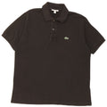 Lacoste Mens Classic Fit Polo Shirt Size 5 Large Black Cotton