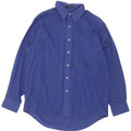 Chaps Mens Shirt Size 16 1/2 Large Blue Cotton
